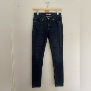 Levi’s 711 Skinny jeans, size 26, dark indigo wash